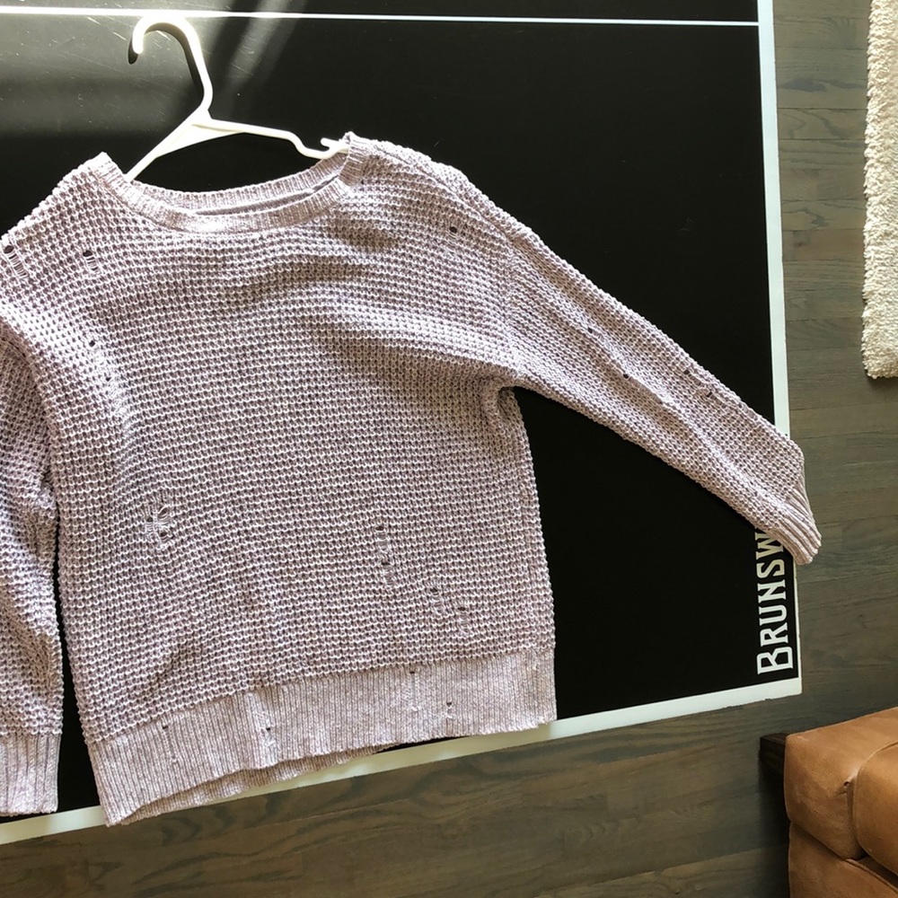 purple sweater